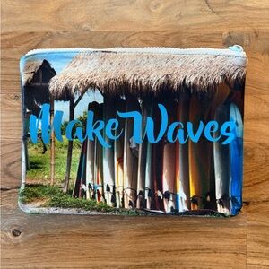 Make Waves Neoprene Surfboard Zip Pouch Bag